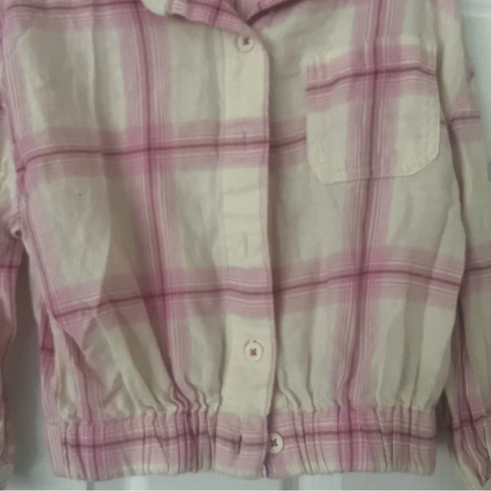 Carter’s‎ Girls Size 6/6X Pink/White Plaid Button Down Top